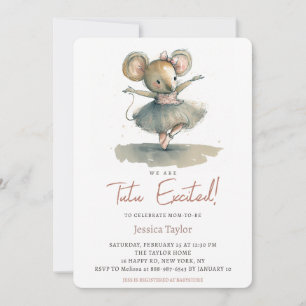 Invitation Nous sommes tout excités Tutu Souris Ballerine Fil