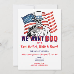 Invitation Nous voulons Boo Patriotique Halloween Costume Par