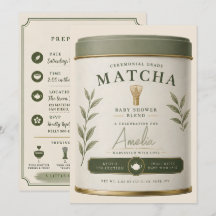 Nous vous aimons tellement Matcha Baby Shower Sage