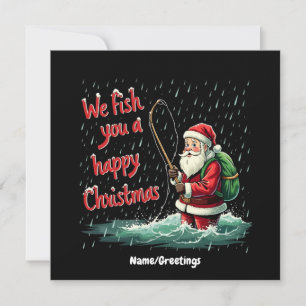 Invitation Nous vous pêchons un joyeux Noël festif et amusant