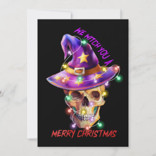 Invitation Nous vous sortons un joyeux Noël Skeleton Père Noë