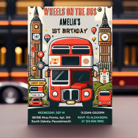 Nouveau Boy Cute Girl Tour City Party Bus 1er anni