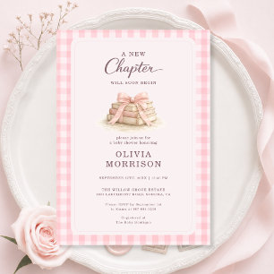 Invitation Nouveau Chapitre Commence Arc Rose Fête de Naissan