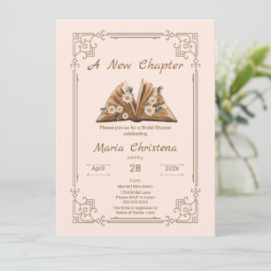 Invitation Nouveau Chapitre Commence Cadeaux de Mariage Fleur