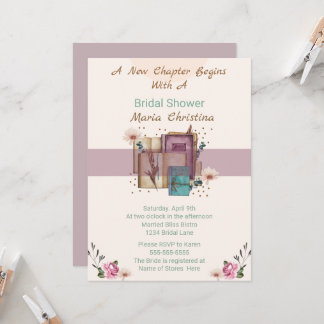 Invitation Nouveau Chapitre Commence Fête de Mariage