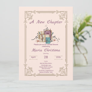 Invitation Nouveau Chapitre Commence Fête de Mariage Floral C