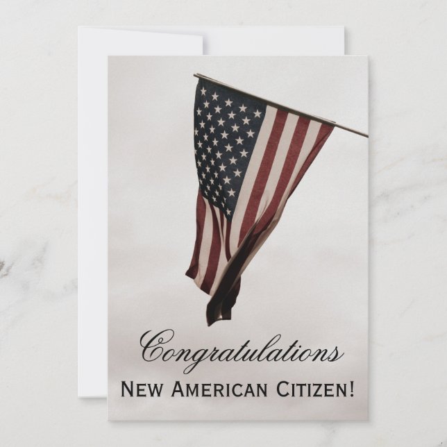 Invitation Nouveau citoyen américain de félicitations ! - (Devant)
