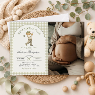 Invitation Nouveau dans le club de golf garçon Baby Shower Ph