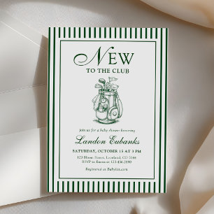 Invitation Nouveau dans le club de golf pour garçon Baby Show