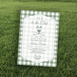 Invitation Nouveau dans le club golf baby shower