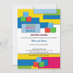 Invitation Nouveau Enfant Sur Le Baby shower D'Adoption Par B