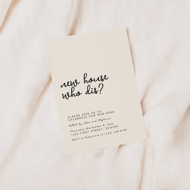 Invitation Nouveau foyer qui dit le ménage parti (Créateur téléchargé)