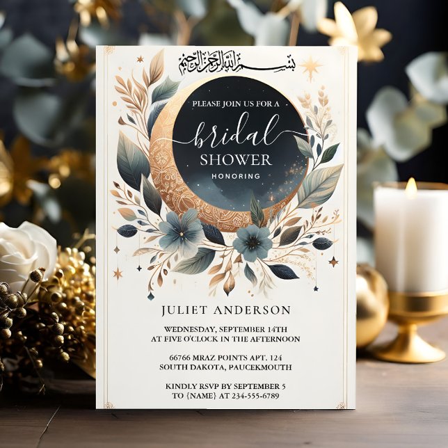 Invitation Nouveau Islam Nikah Arabe Walima Fête des mariées  (Créateur téléchargé)