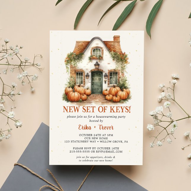 Invitation Nouveau Jeu De Clés Réchauffement De Maison Hallow (Créateur téléchargé)
