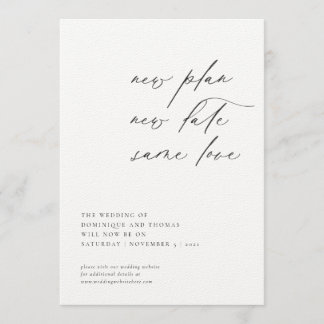 Invitation Nouveau plan Nouveau rendez-vous Même amour Change