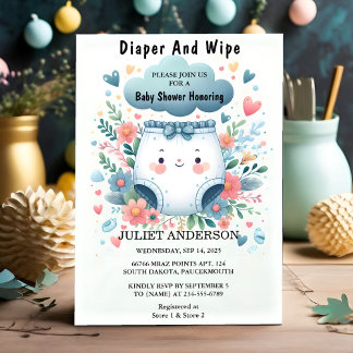 Invitation Nouveau Post Papa Bleu Rose Bleu Bleu Papier et es
