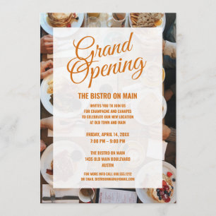 Invitation Nouveau restaurant Grand Ouverture  Bistro