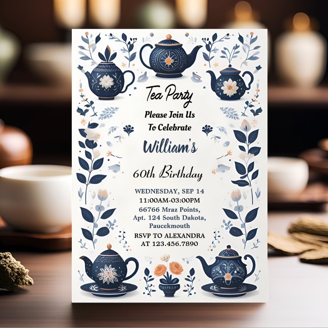 Invitation Nouveau Royal Chic Fairy Tea Party pour adultes 60 (Créateur téléchargé)