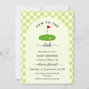 Invitation Nouveau script au club golf Baby Shower