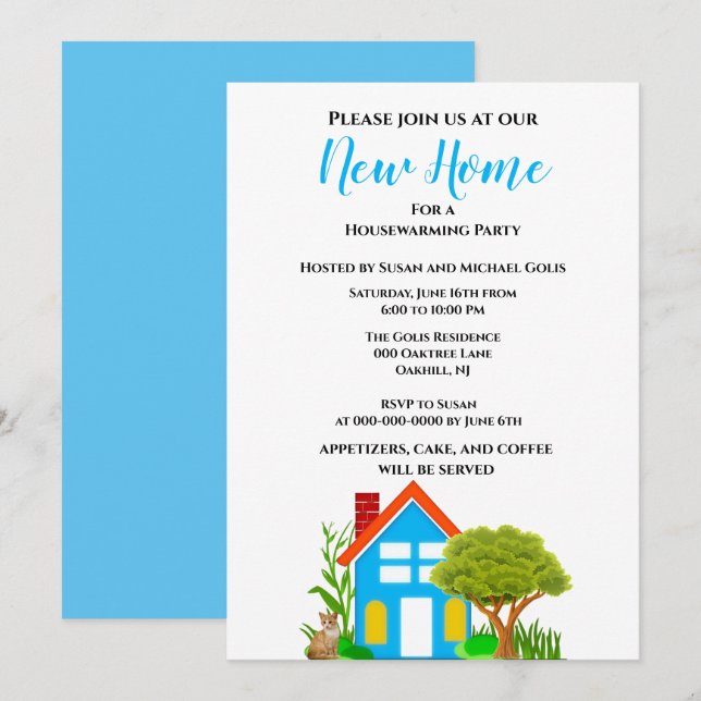 Invitation Nouveau style Décontracté de chauffage domestique (Devant / Derrière)