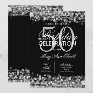 Invitation NOUVEAUTÉ ! Élégante fête du 50e anniversaire étin