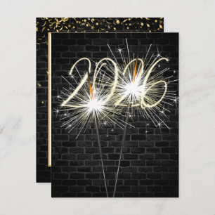 Invitation Nouvel An 2025 Sparklers