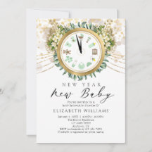 Nouvel an Baby shower de l'horloge pour bébés