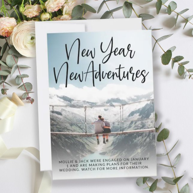 Invitation Nouvel an Nouvelles aventures Fiançailles Faire-pa (Créateur téléchargé)