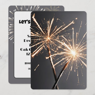 Invitation Nouvel An Sparklers