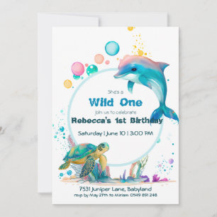Invitation Nouvel anniversaire sous-marin mignon