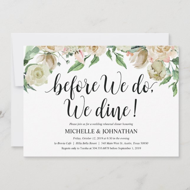 Invitation Nouvel événement de mariage du printemps (Devant)