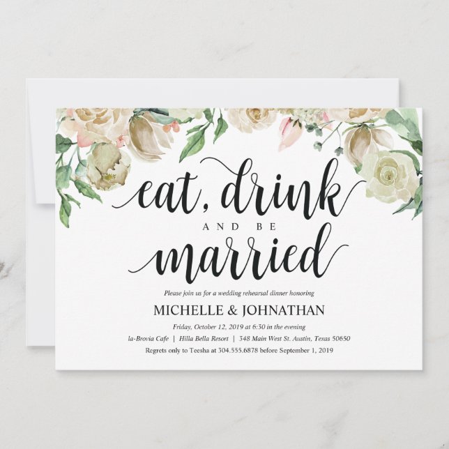 Invitation Nouvel événement de mariage du printemps (Devant)