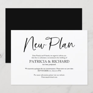 Invitation Nouvelle annonce de report de mariage