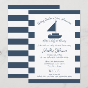 Invitation Nouvelle aventure Nautique Voilier Douche