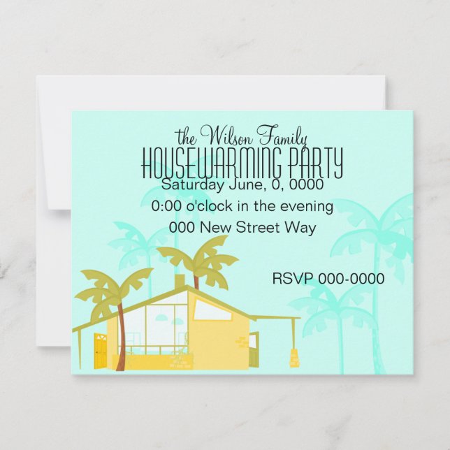 Invitation Nouvelle maison dans les Palms (Devant)