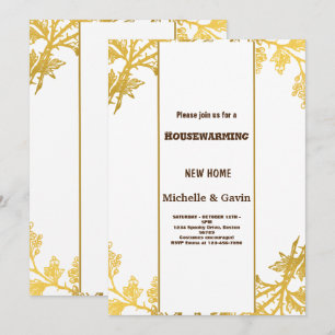 Invitation Nouvelle maison moderne automne pendaison de créma