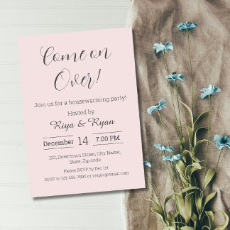 Invitation Nouvelle maison moderne Elegant Blush Houseécher P