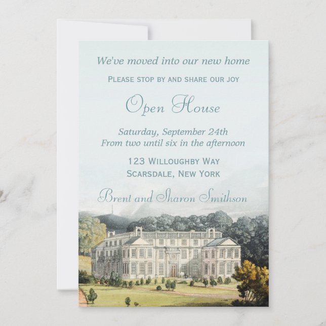 Invitation Nouvelle maison Open House House Accueil Fête de r (Devant)