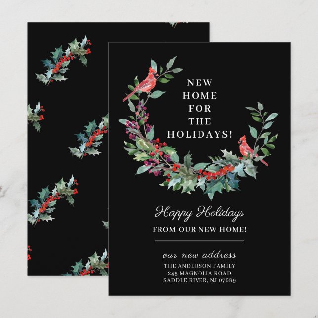 Invitation Nouvelle Maison pour l'Annonce de Déplacement des  (Devant / Derrière)