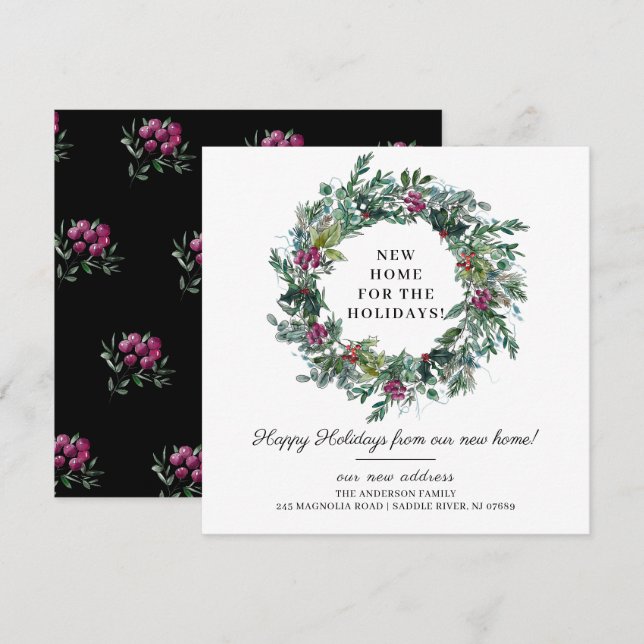 Invitation Nouvelle Maison pour les Vacances Annonce de Démén (Devant / Derrière)