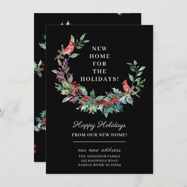 Invitation Nouvelle Maison pour les Vacances Annonce de Démén (Devant / Derrière)