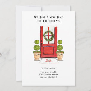 Invitation Nouvelle maison pour les vacances en mouvement