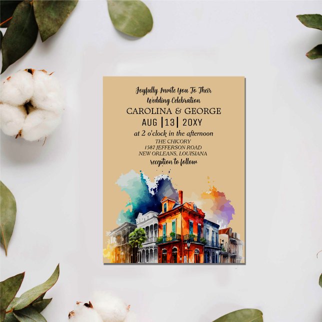 Invitation Nouvelle-Orléans Nola Louisiana - Mariage d'aquare (Créateur téléchargé)