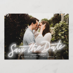 Invitation Nouvelle photo horizontale Enregistrer la date