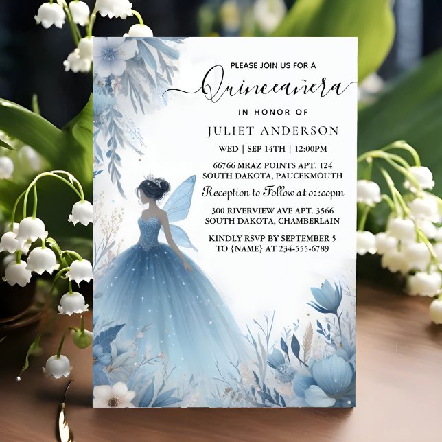 Invitation Nouvelle Sorcière d'arbre naturel Quinceanera de l (Créateur téléchargé)