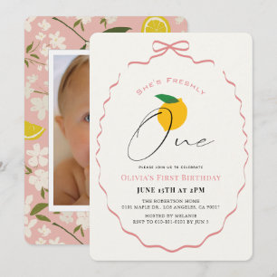 Invitation Nouvellement Une Fille Photo Arc-en-ciel Lemon 1er