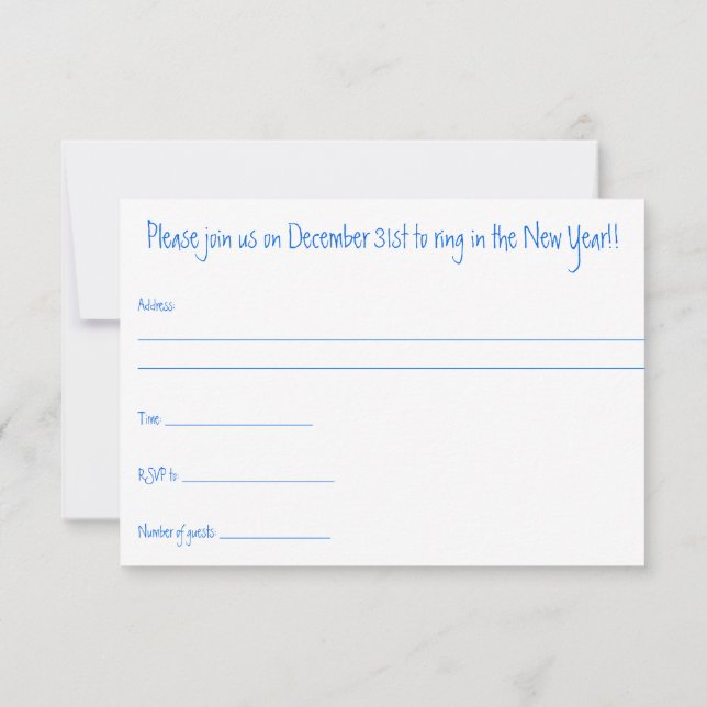 Invitation Nouvelles années de la veille 2015 d'invitation de (Dos)