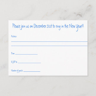 Invitation Nouvelles années de la veille 2015 d'invitation de