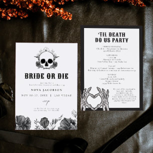 Invitation NOVA Épouse crânienne ou Die Til Death Bachelorett