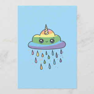 Invitation Nuage d'Unicorn mou